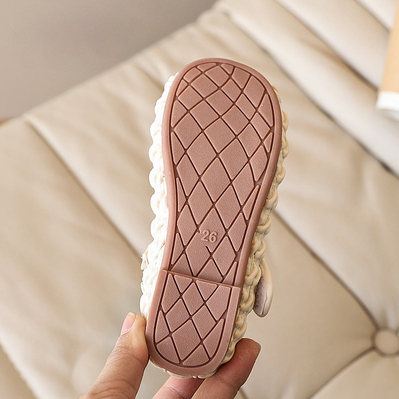 Kız Doğum Günü Prenses Ayakkabı Bahar Çocuk Yumuşak Taban Deri Ayakkabı