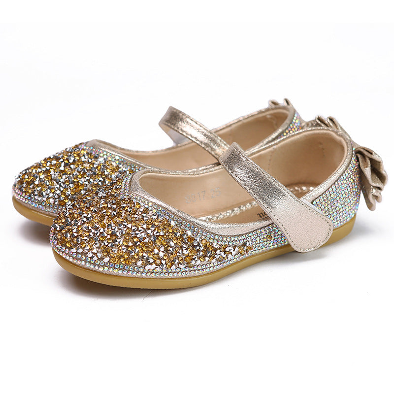 Kız Bebek Prenses Ayakkabı Rahat Fiyonk Payet Elbise Ayakkabı