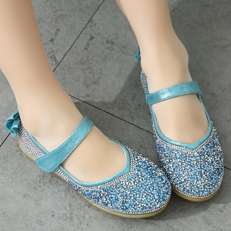 Kız Bebek Prenses Ayakkabı Rahat Fiyonk Payet Elbise Ayakkabı