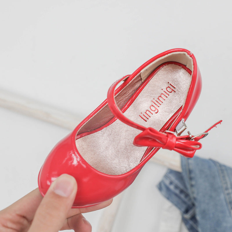 Kız Bebek Düz Renk Ayakkabı Yüksek Topuk Sandalet