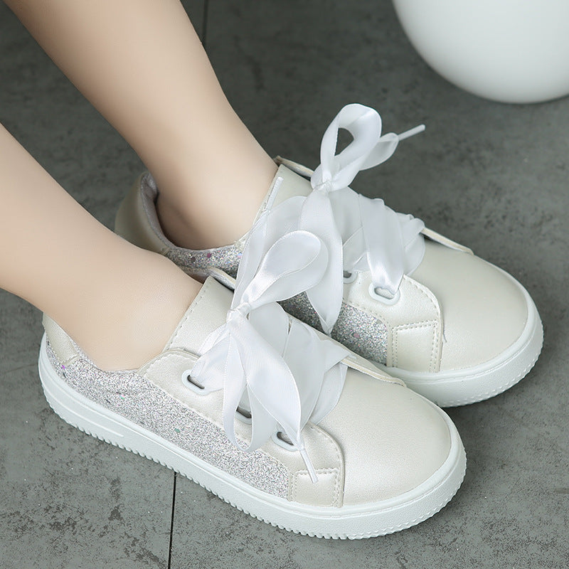 Kız Çocuk Payetli Düz Yumuşak Prenses Ayakkabıları