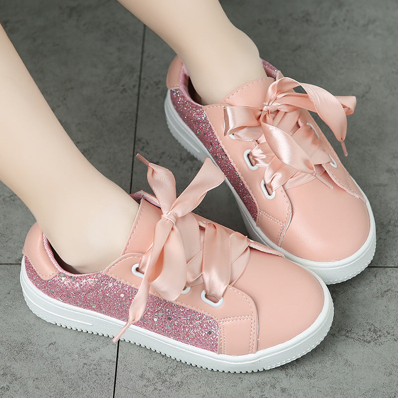 Kız Çocuk Payetli Düz Yumuşak Prenses Ayakkabıları
