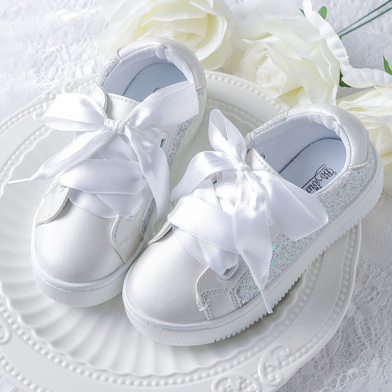 Kız Çocuk Payetli Düz Yumuşak Prenses Ayakkabıları