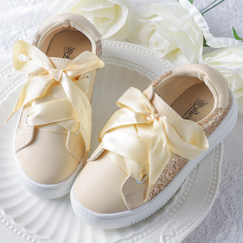 Kız Çocuk Payetli Düz Yumuşak Prenses Ayakkabıları