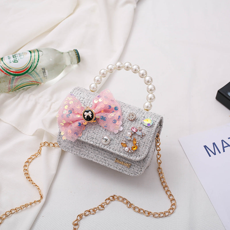 Sevimli Kız Bebek Crossbody Fiyonklu Moda Çanta