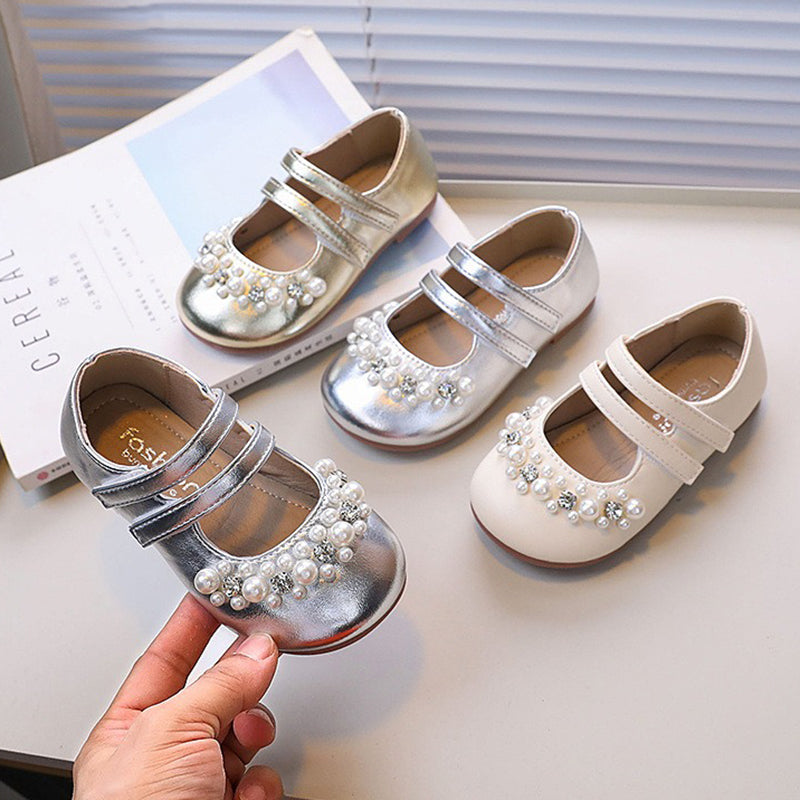 İnci Prenses Ayakkabıları Sevimli Deri Ayakkabılar