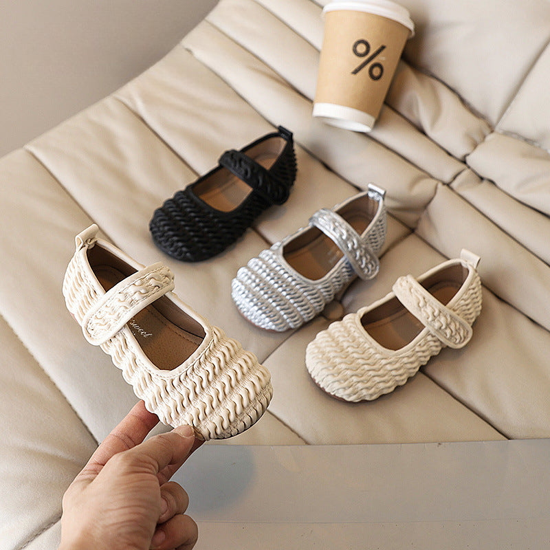 Kız Doğum Günü Prenses Ayakkabı Bahar Çocuk Yumuşak Taban Deri Ayakkabı