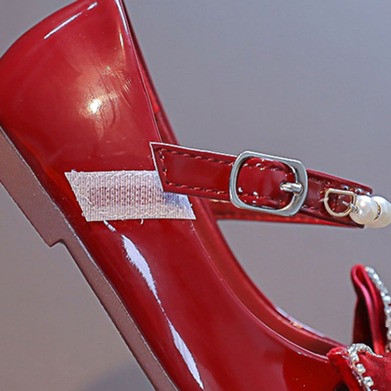 Zarif Fiyonklu İnci Yumuşak Tabanlı Prenses Ayakkabıları