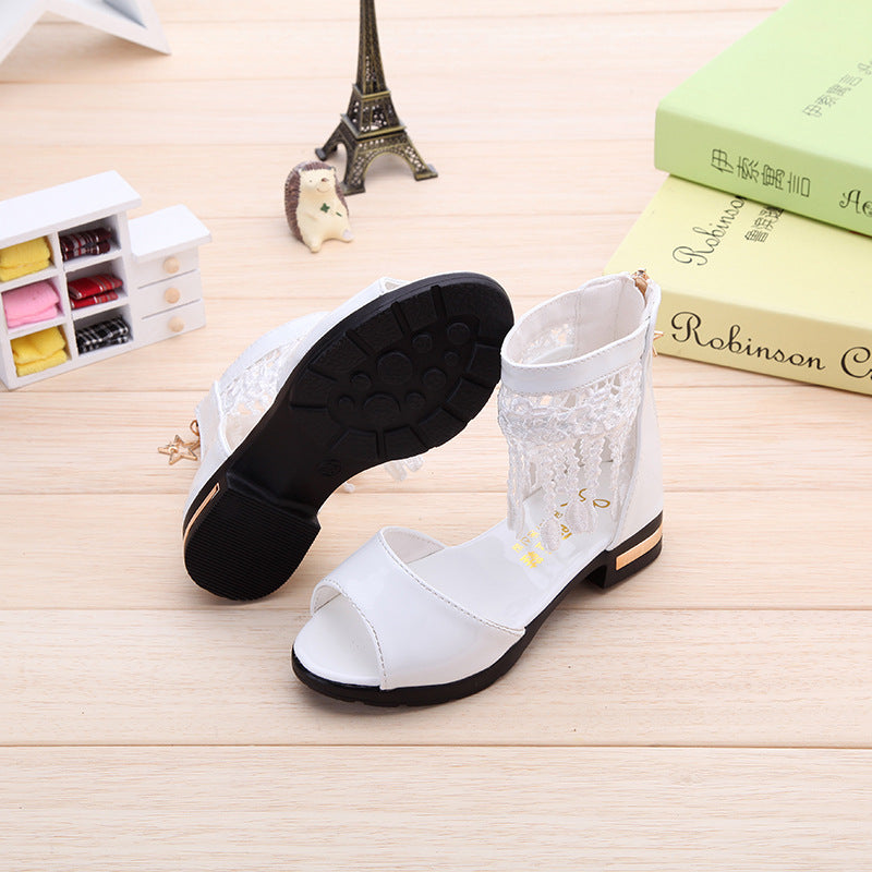 Yazlık Kız Çocuk Prenses Sandaletleri