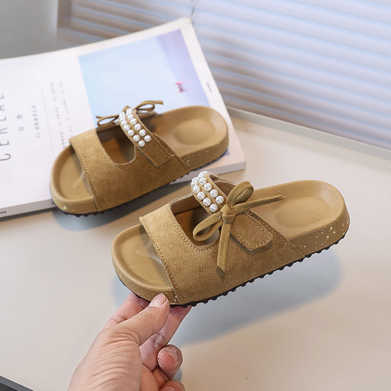 Yaz Yeni Kız Modası İnci Prenses Ayakkabı Sandalet