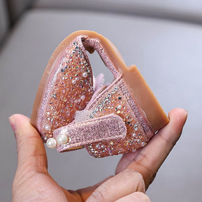 Yeni Kız Çocuk Prenses Elmas Deri Ayakkabı