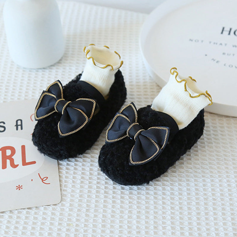 Kışlık Kız Bebek Kelebek Pofuduk Prenses Ayakkabı