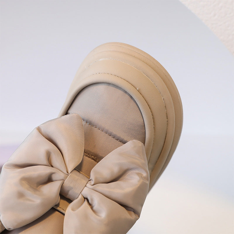 Kışlık Kız Bebek Büyük Kelebek Ayakkabı Sıcak Prenses Ayakkabı