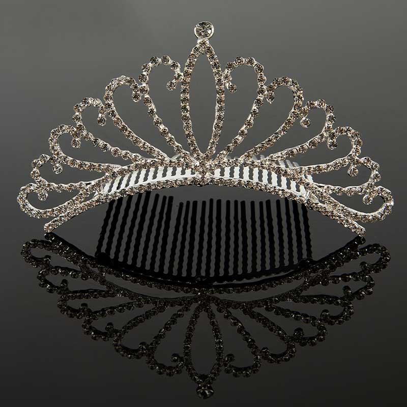 Kız Bebek Doğum Günü Düğün Töreni Taç Rhinestones Prenses Saç Tokası