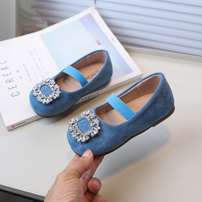 Kız Çocuk Rhinestone Prenses Ayakkabı Sevimli Fiyonk Ayakkabı