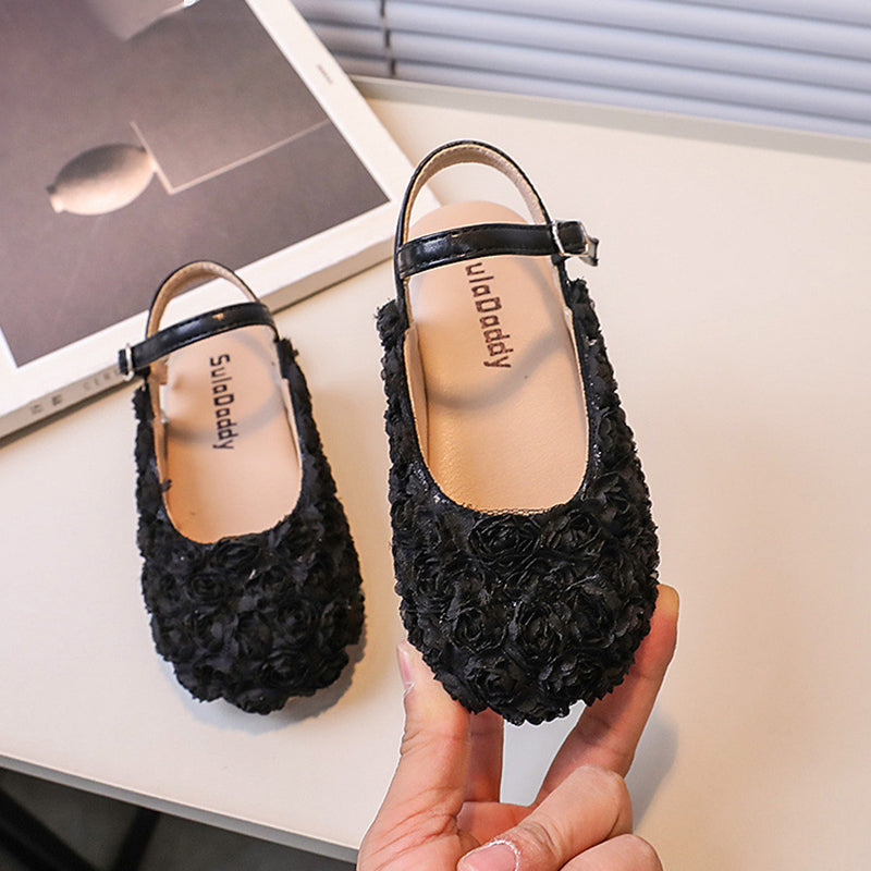 Kızlar Küçük Çiçek Prenses Ayakkabıları Sevimli Yaz Sandaletleri