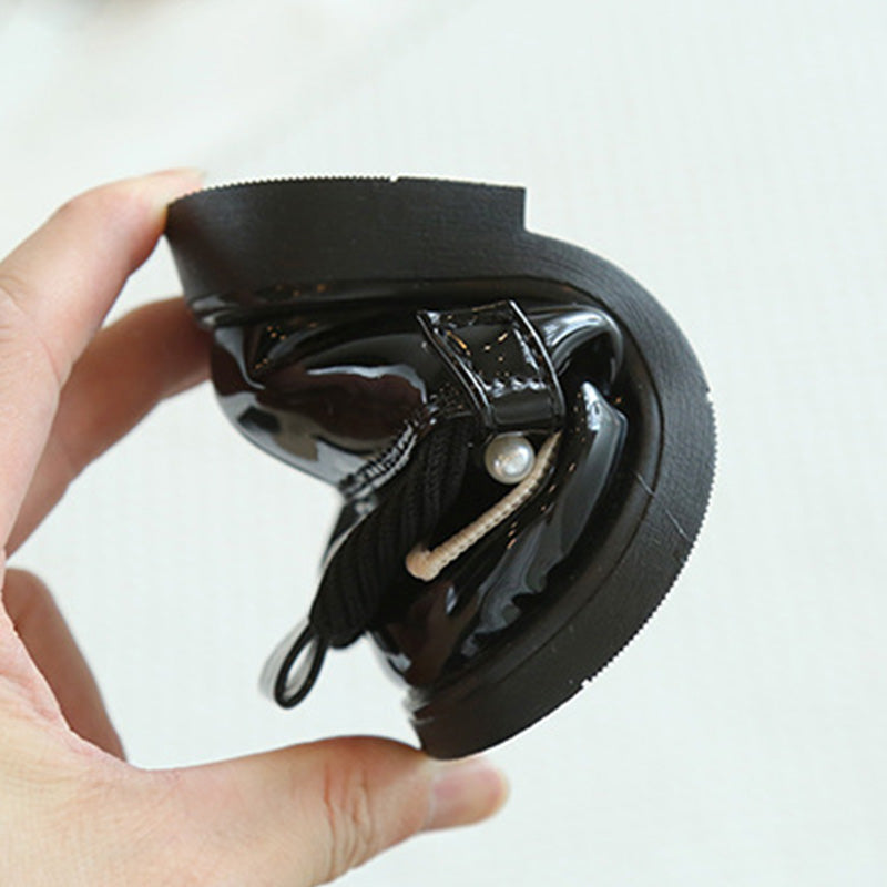 Kız Bebek Deri Ayakkabı İnci Çorap Bot Prenses Ayakkabı