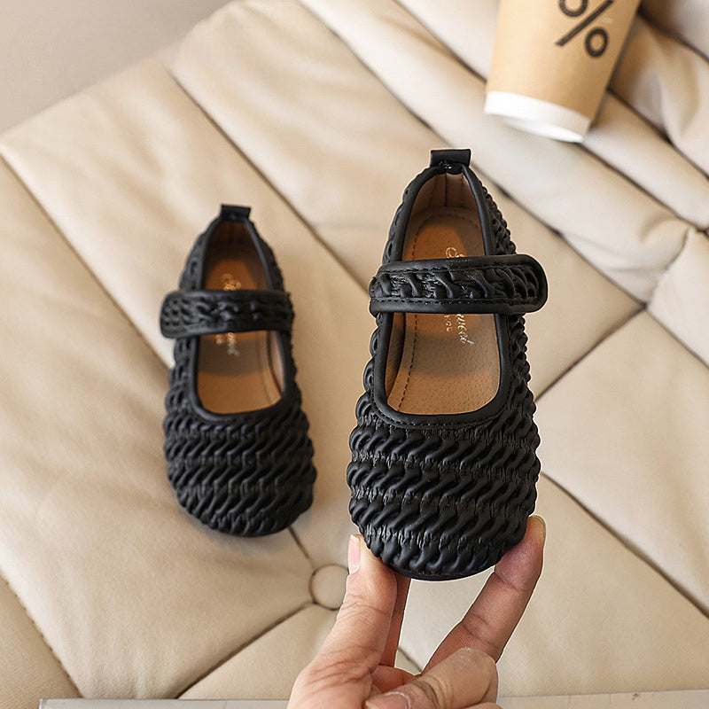 Kız Doğum Günü Prenses Ayakkabı Bahar Çocuk Yumuşak Taban Deri Ayakkabı