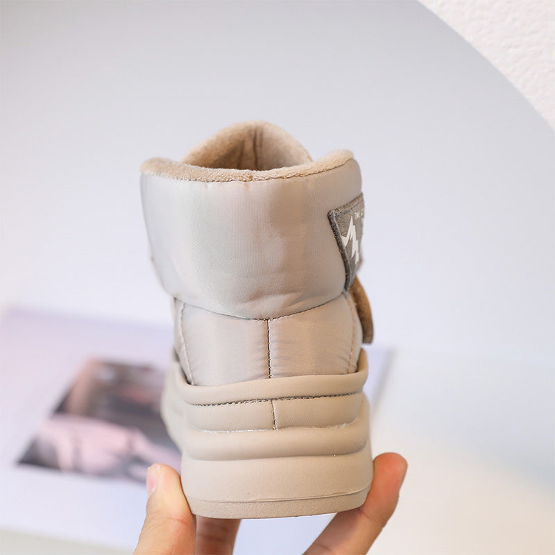 Kışlık Kız Bebek Büyük Kelebek Ayakkabı Sıcak Prenses Ayakkabı