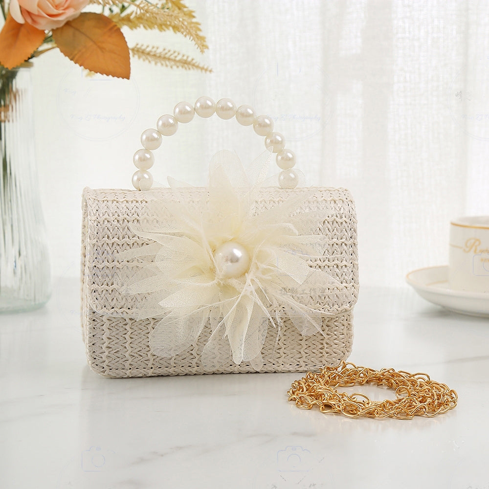 Çiçek İnci Çocuk Çantası Kız Prenses Çanta