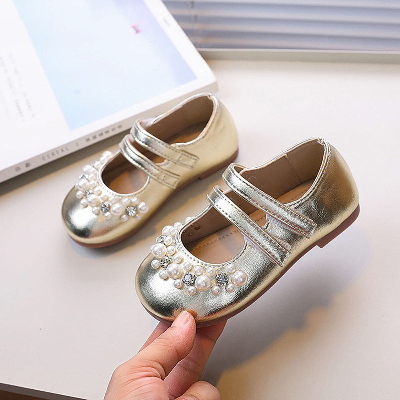 İnci Prenses Ayakkabıları Sevimli Deri Ayakkabılar