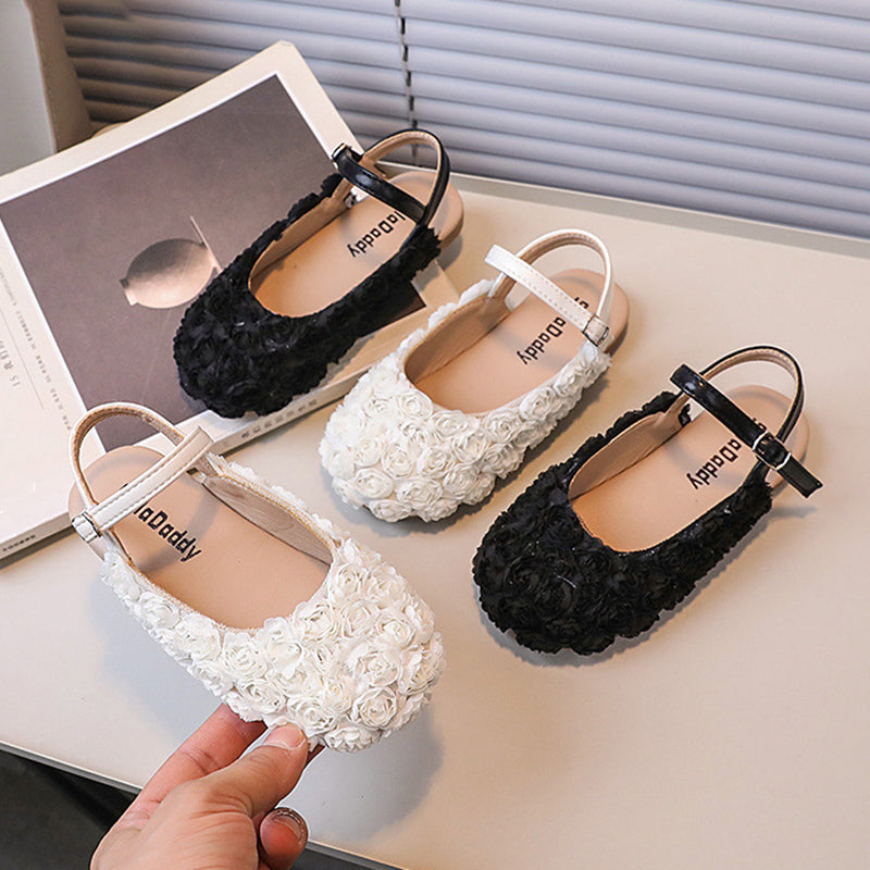 Kızlar Küçük Çiçek Prenses Ayakkabıları Sevimli Yaz Sandaletleri