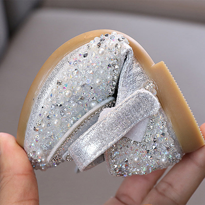 Kız Bebek Kelebek Düğüm Payetler Performans Prenses Ayakkabı