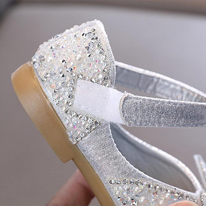 Kız Bebek Kelebek Düğüm Payetler Performans Prenses Ayakkabı