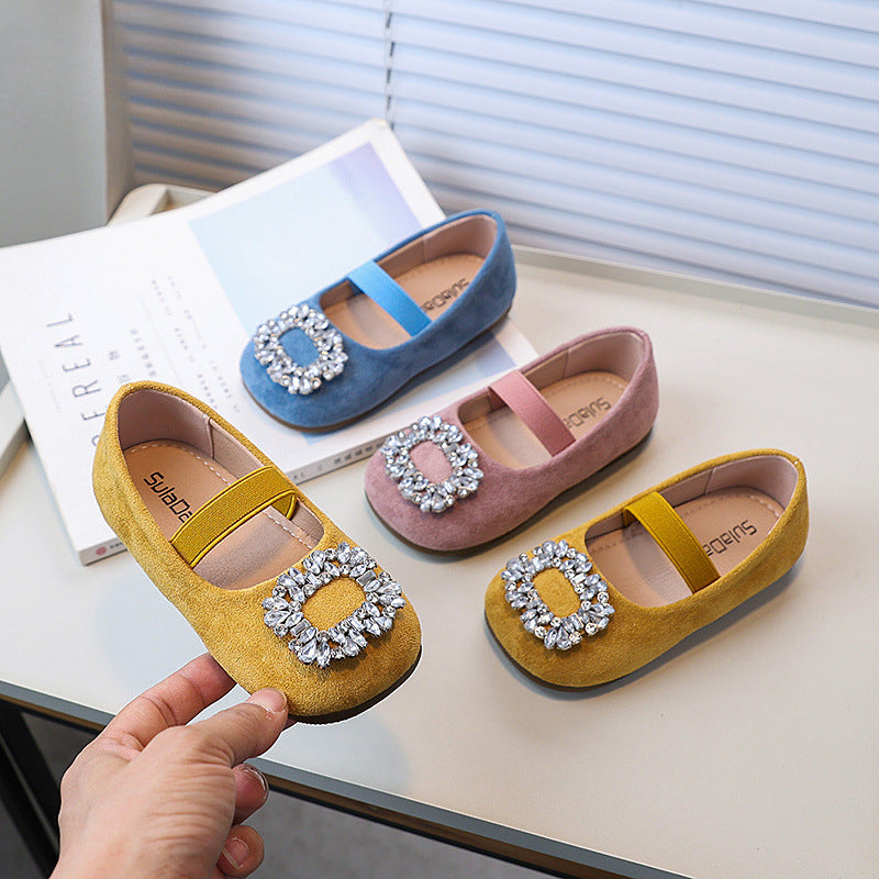 Kız Çocuk Rhinestone Prenses Ayakkabı Sevimli Fiyonk Ayakkabı