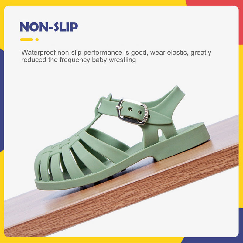 Retro Yazlık Kız Çocuk Şeker Rengi Sandalet