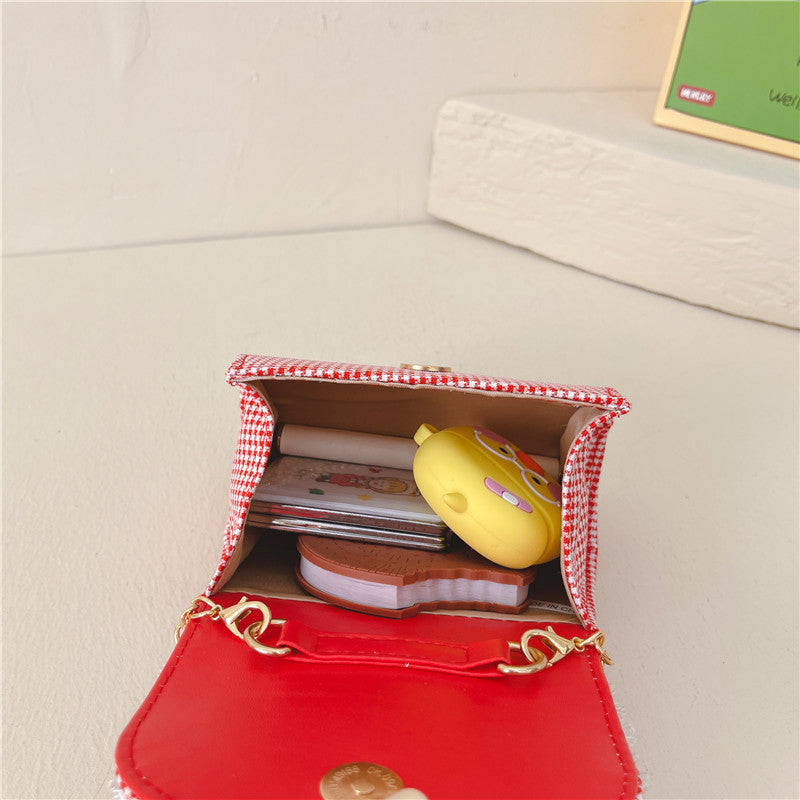 Sevimli Noel Kız İnci Çanta Kız Zincir Sikke Çanta