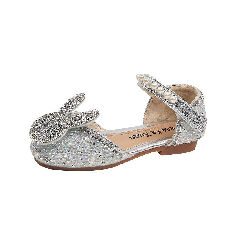 Kız Bebek Payetler Tavşan Doğum Günü Prenses Elbise Ayakkabı