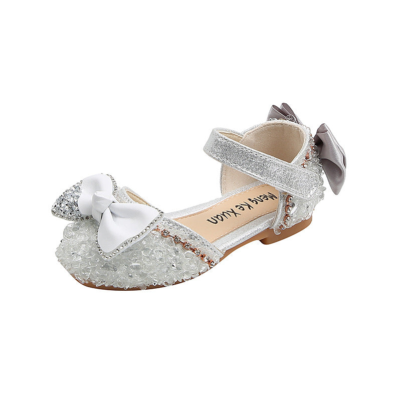 Yaz Yeni Stil Kızlar Sevimli Dans Yapay PU Prenses Ayakkabıları