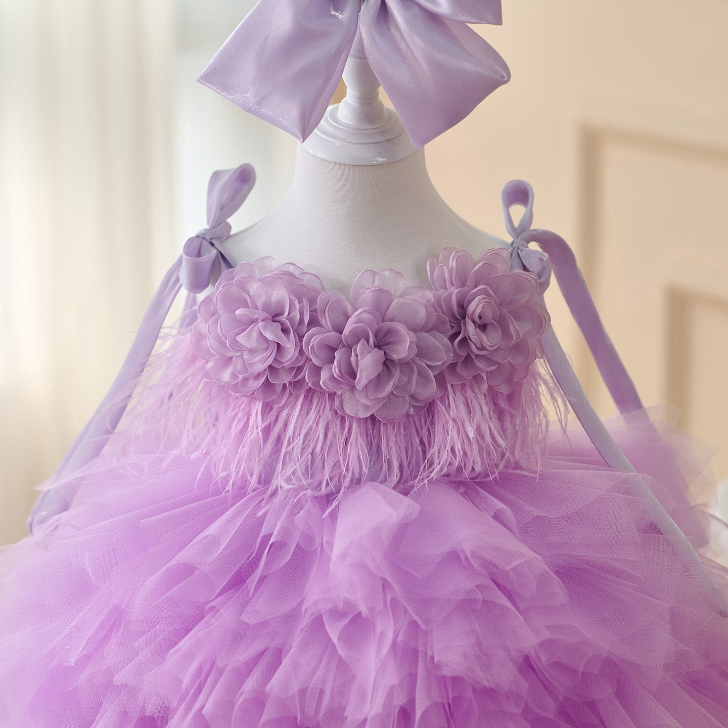 Violet Glow Kız Elbisesi