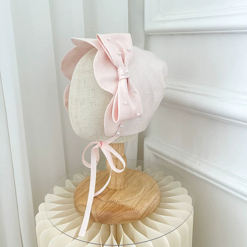 Sevimli Bebek Bonesi Bebek Şapkası Bebek Aksesuarları Kız Güneş Şapkası Nefes Alabilir Pamuk Bebek Bonesi