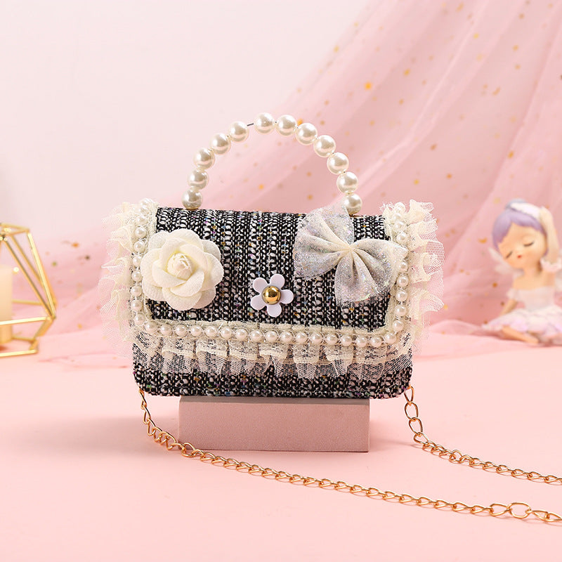 Çiçek Fiyonklu Çocuk Çantası Kız Prenses Çanta