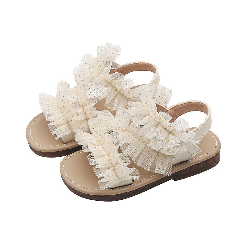 Kız Doğum Günü Prenses Ayakkabı Yaz Çocuk Yumuşak Taban Ayakkabı