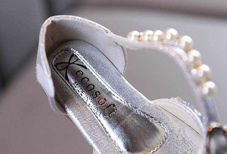 Çiçek Kız Fiyonklu Dans Performans Sandaletleri