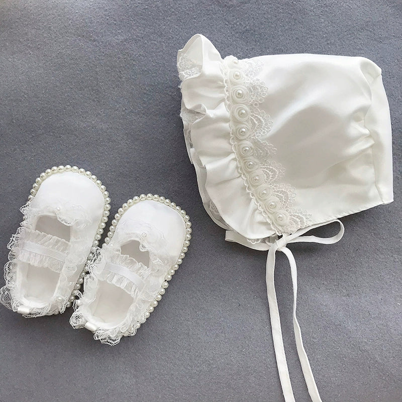 Dantel İnci Yumuşak Tabanlı Ayakkabı Seti