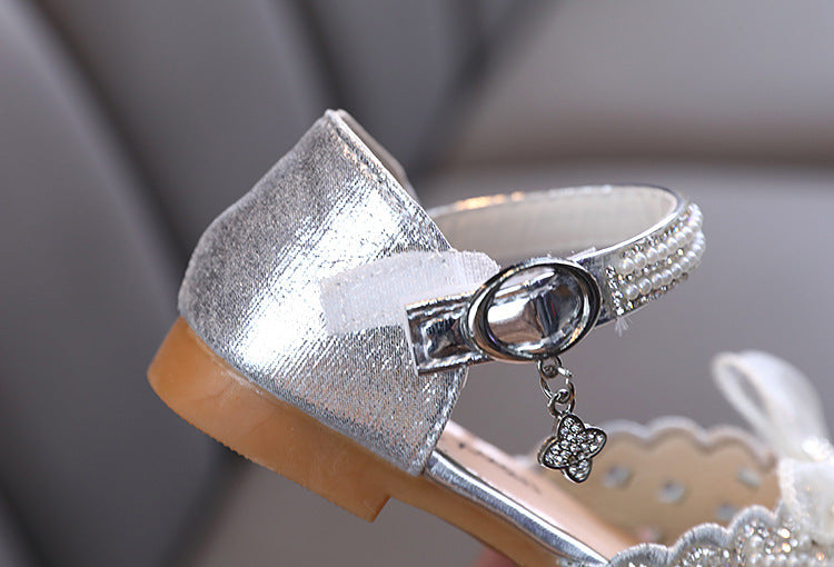 Yazlık Kız Çocuk Fiyonklu Plaj Sandaletleri