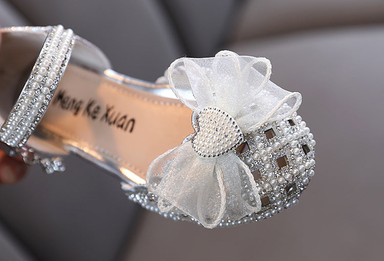 Yazlık Kız Çocuk Fiyonklu Plaj Sandaletleri