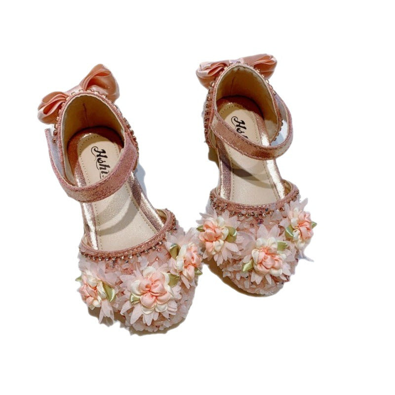 Yazlık Kız Çocuk Çiçekli Plaj Sandaleti