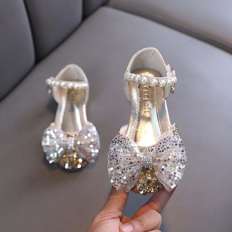 Kız Elbise Ayakkabı Yaz Sevimli Kızlar Payetler Prenses Sandalet