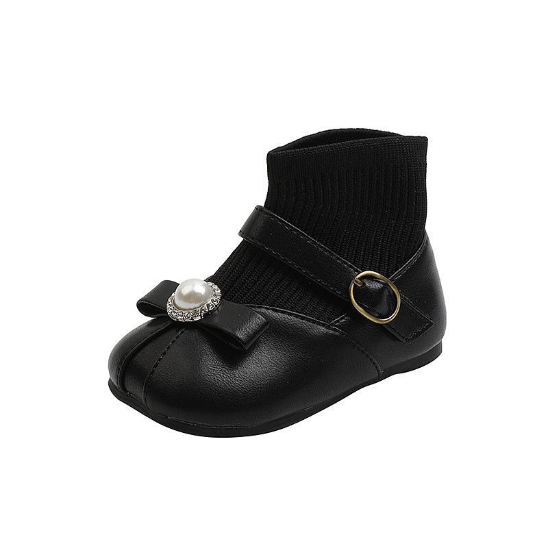 Kız Bebek Yumuşak Tabanlı Uçan Dokuma Nefes Alabilen Ayakkabı