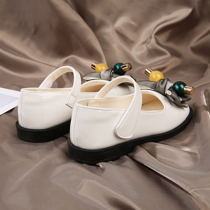 Kız Çocuk Fiyonklu Düz Tokalı Ayakkabı