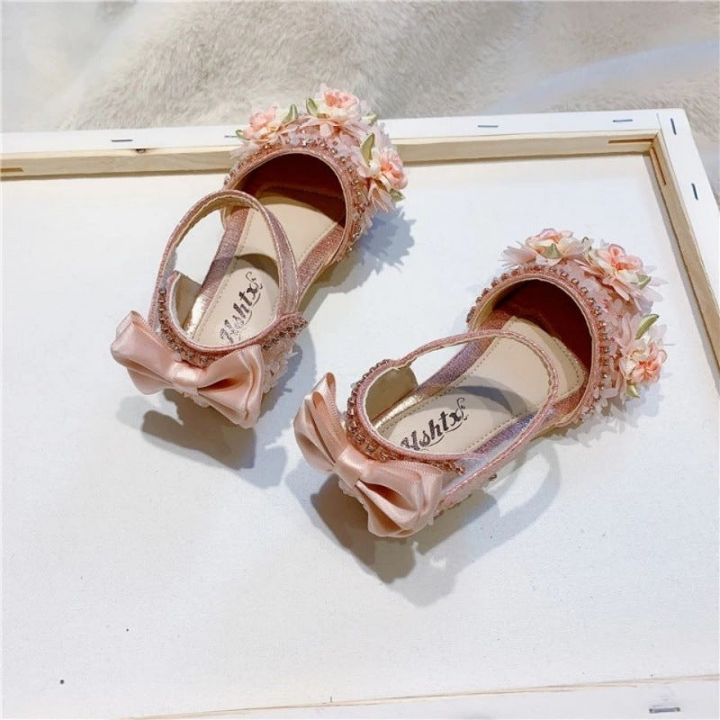 Yazlık Kız Çocuk Çiçekli Plaj Sandaleti