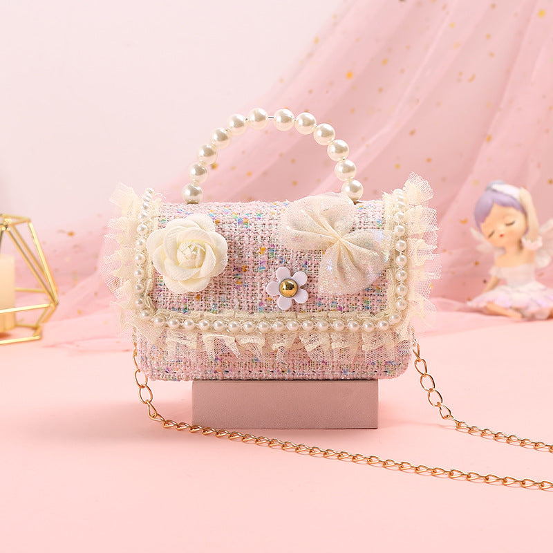 Çiçek Fiyonklu Çocuk Çantası Kız Prenses Çanta