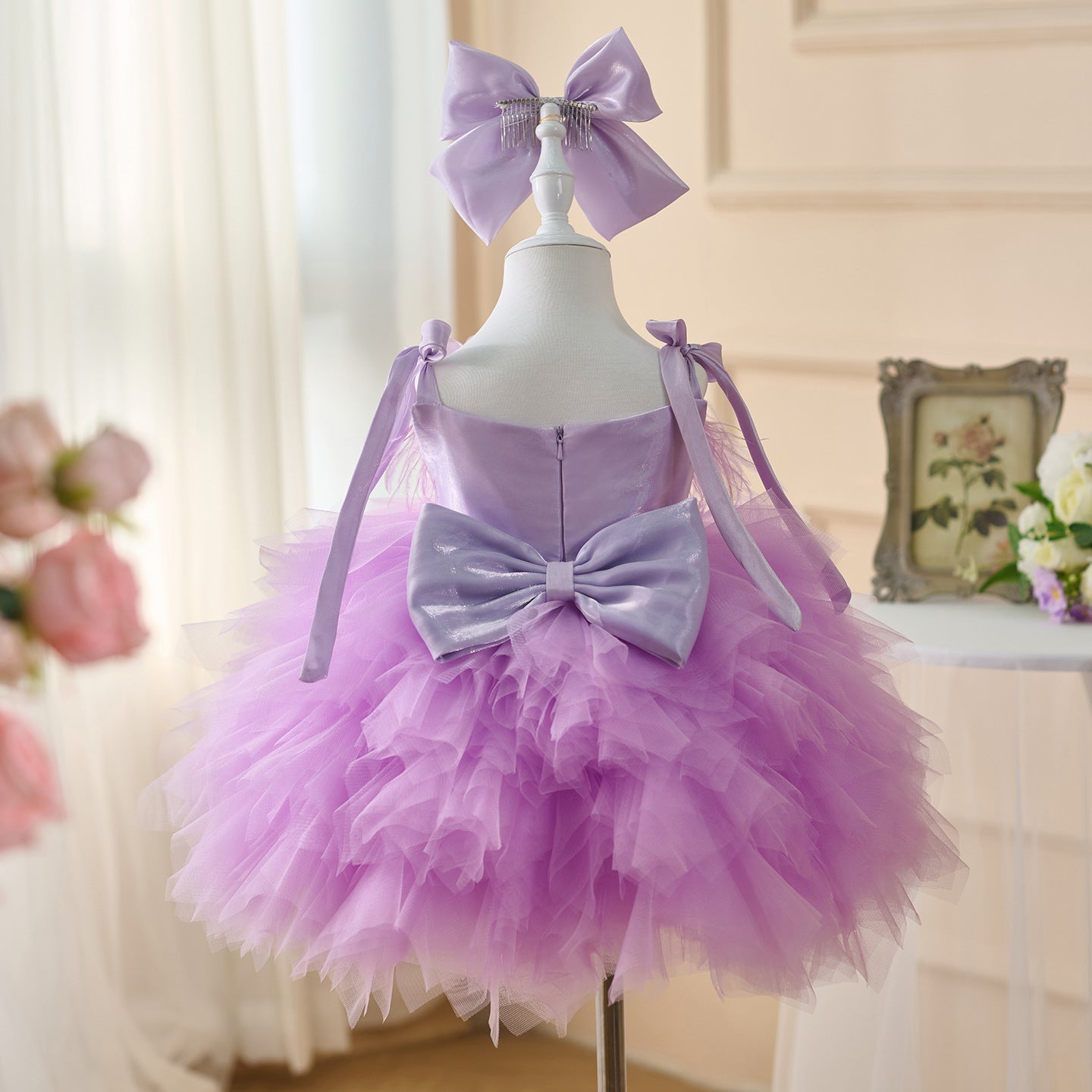 Violet Glow Kız Elbisesi