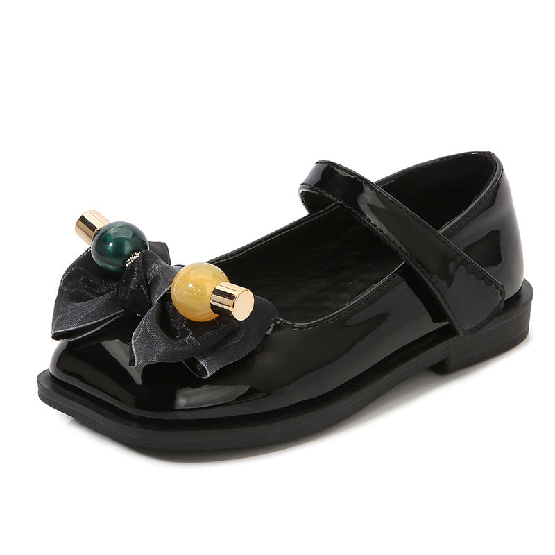 Kız Çocuk Fiyonklu Düz Tokalı Ayakkabı