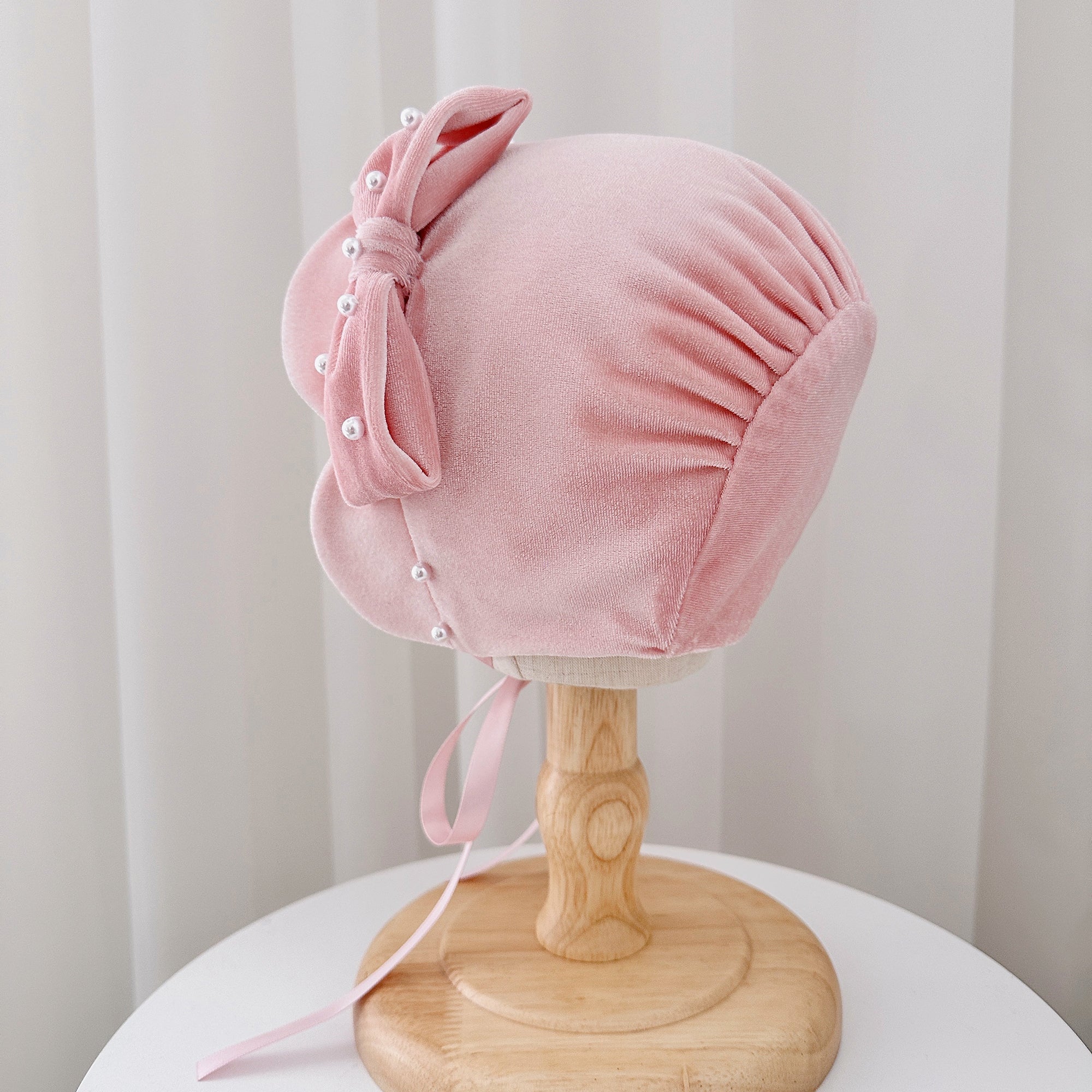 Bebek Şapkası Pembe Kadife Doğum Günü Prenses Şapkası